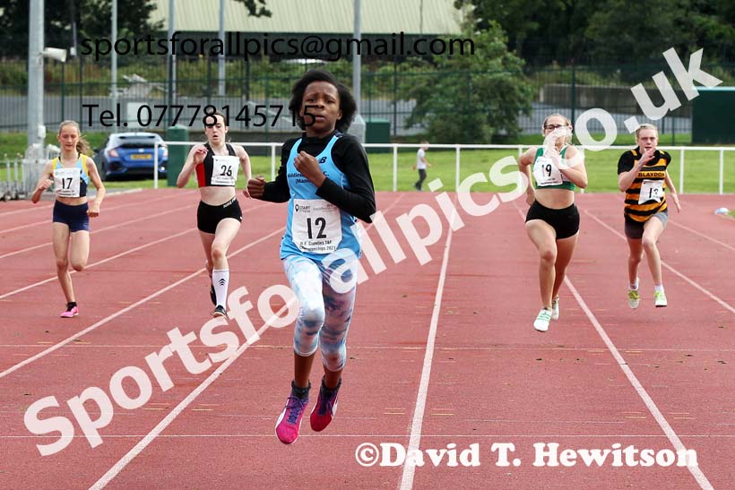 Women and Girls 200 metres, 2021 North Eastern Track and Field Champs., Middesbrough. Photo: David T. Hewitson/Sports for All Pics